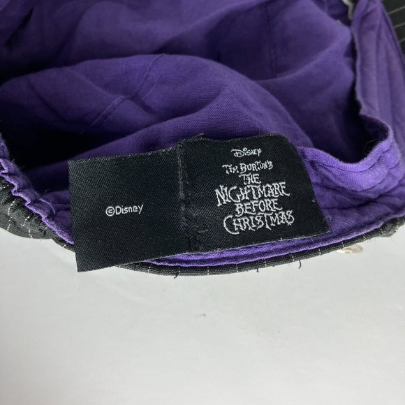 Disney Nightmare Before Christmas Zipper Pocket Black Pinstripe Jack Hat - Picture 11 of 12